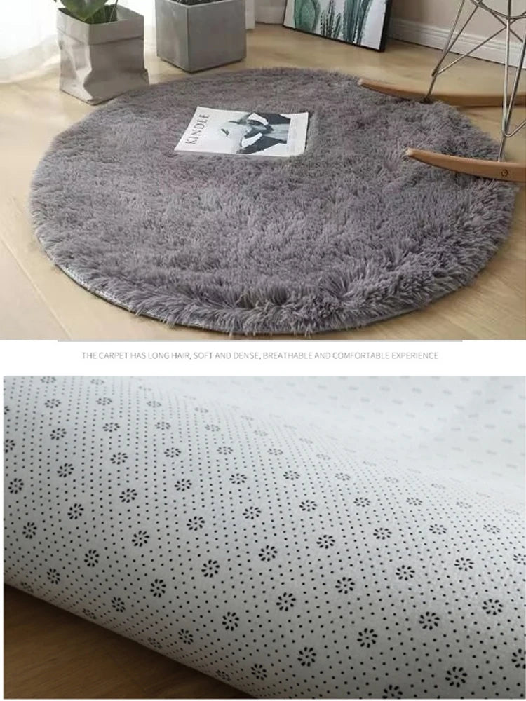 Plush Round Fluffy Carpet - TheWorldOfMYes