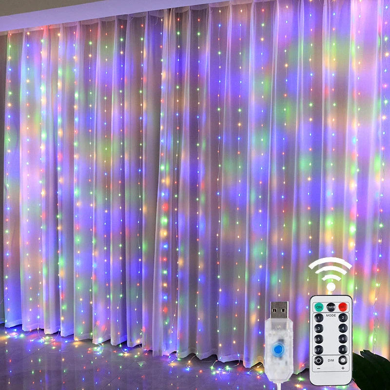 Christmas Curtain LED Lights - TheWorldOfMYes