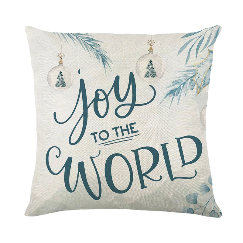 Linen Merry Christmas Pillow Cover - TheWorldOfMYes