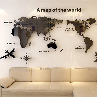 3D Acrylic Wall World Map - TheWorldOfMYes