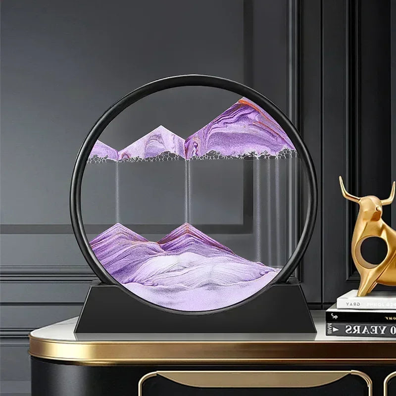 3D Flowing Sand Art Round Glass - TheWorldOfMYes