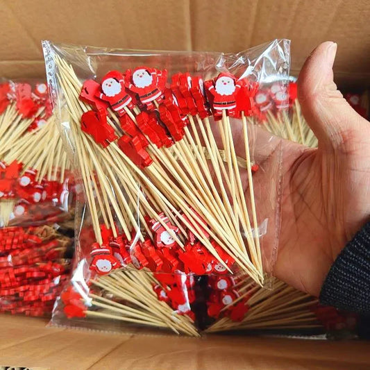 50Pcs/set Christmas Bamboo Sticks - TheWorldOfMYes