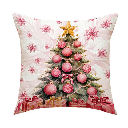 Linen Merry Christmas Pillow Cover - TheWorldOfMYes