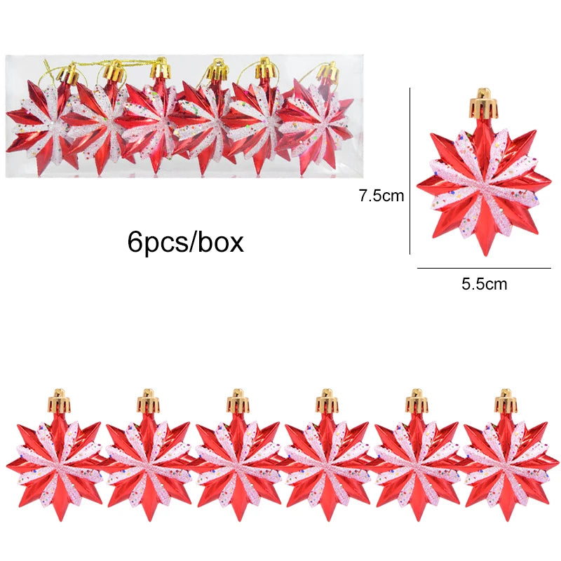 6pcs/box Christmas Tree Ornaments - TheWorldOfMYes