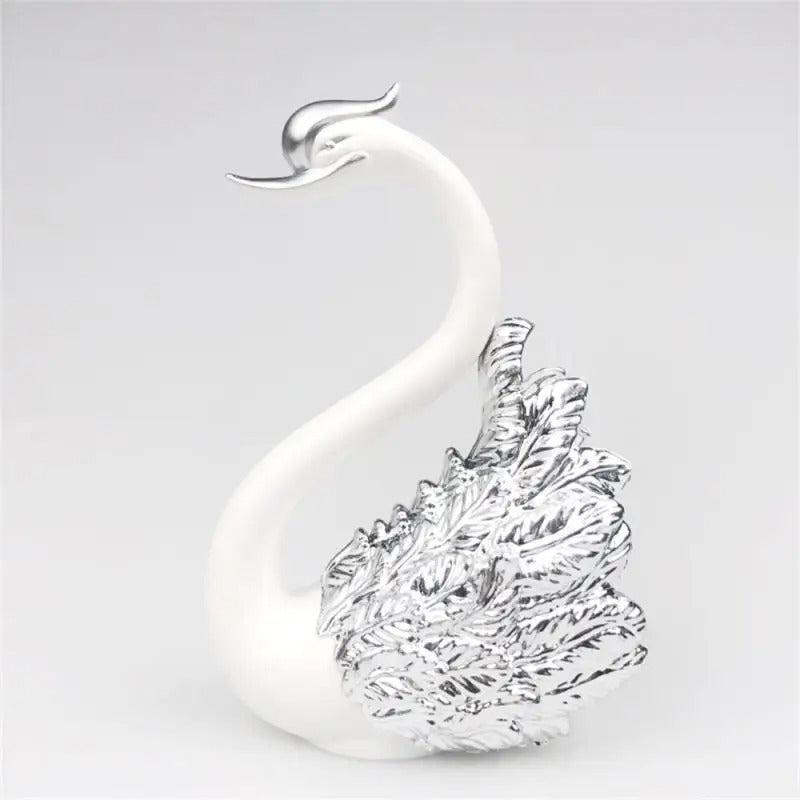 Mini Swan Couple Model Figurine Interior Home Accessories - TheWorldOfMYes