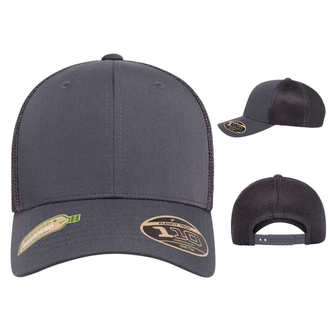 Flexfit 110R® Recycled Mesh Cap | Adjustable Snapback Hat