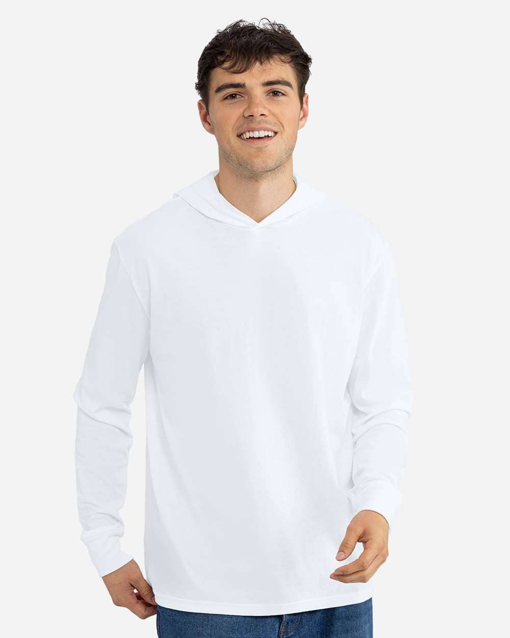 Next Level Unisex Lightweight Hooded Long Sleeve T-Shirt