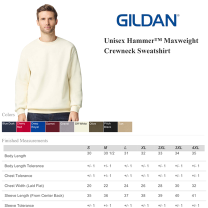 Unisex Hammer Unisex Maxweight Crewneck Sweatshirt | Premium