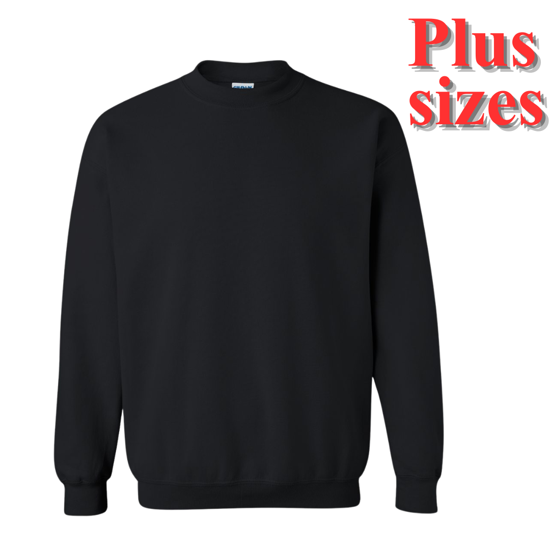Plus Size Unisex Gildan Heavy Crewneck | XL–5XL Soft & Warm