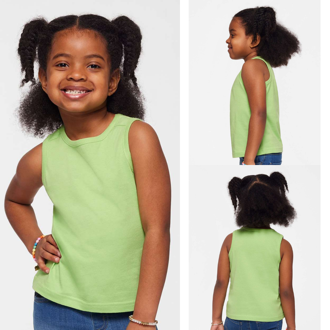 Rabbit Skins Toddler Fine Jersey Tank Top Soft Cotton Sleeve