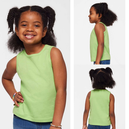 Rabbit Skins Toddler Fine Jersey Tank Top Soft Cotton Sleeve