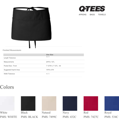 Restaurant Waist Apron with Pockets for Servers & Chefs