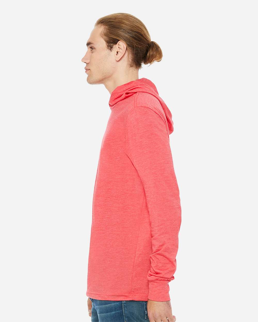 Unisex Jersey Hooded Long Sleeve Tee – Lightweight Comfort