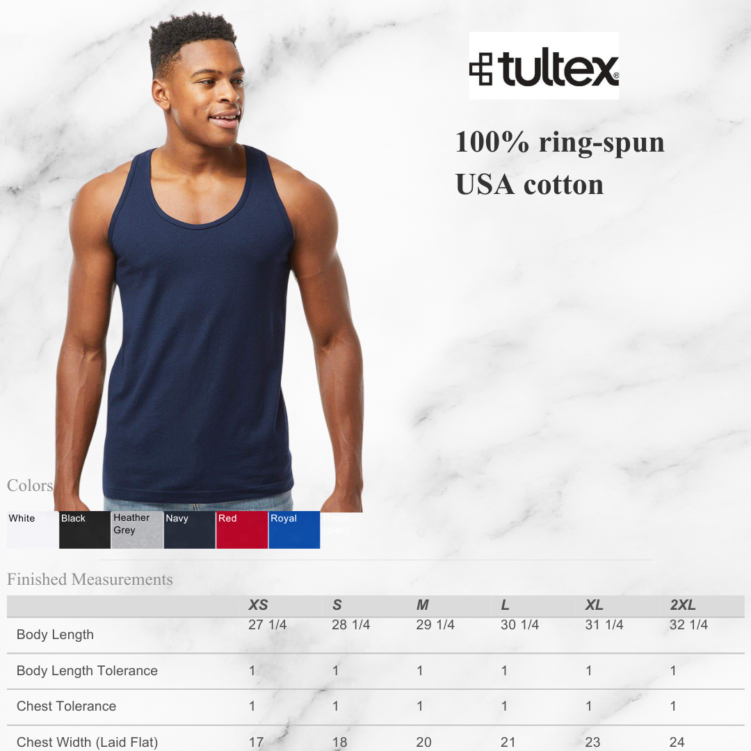 Tultex Unisex Fine Jersey Tank – Lightweight Premium Cotton