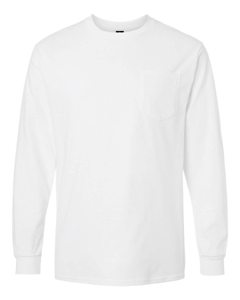 Gildan Ultra Cotton Long Sleeve Pocket Tee | Heavy Classic