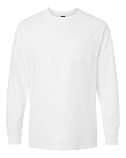 Gildan Ultra Cotton Long Sleeve Pocket Tee | Heavy Classic