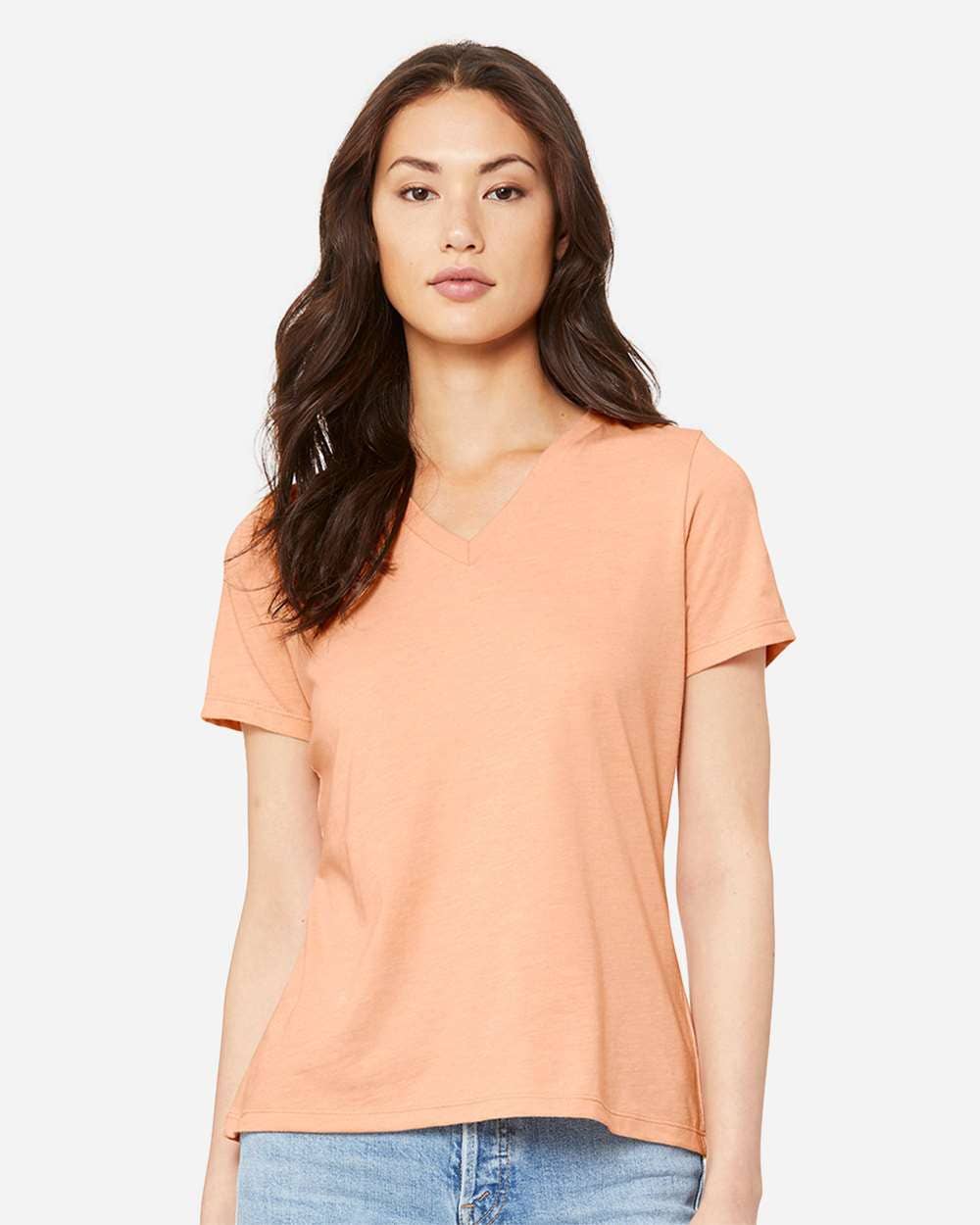 Bella+Canvas Women’s Heather CVC V-Neck Tee