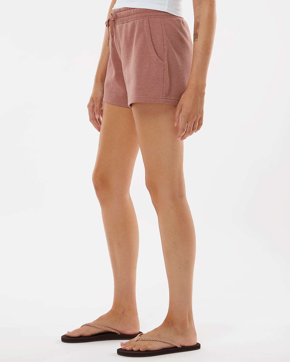 Women’s Lightweight Wave Wash Fleece Shorts with Pockets