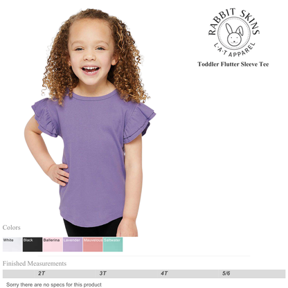 Toddler Cotton Flutter Sleeve Tee Lightweight Comfort