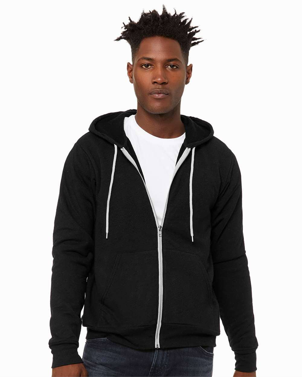Unisex Sponge Fleece Full-Zip Hoodie | Comfort Soft Cotton