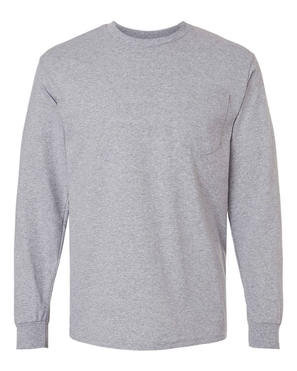 Gildan Ultra Cotton Long Sleeve Pocket Tee | Heavy Classic