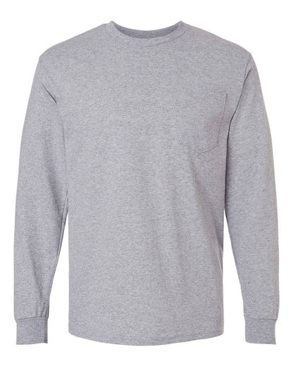 Gildan Ultra Cotton Long Sleeve Pocket Tee | Heavy Classic