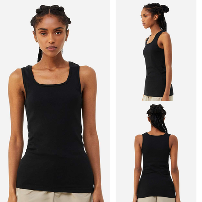 Women’s Micro Rib Tank Top – Slim Fit Everyday Essential