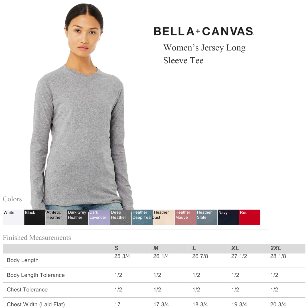 Bella+Canvas Women’s Long Sleeve Top | Comfy & Stylish