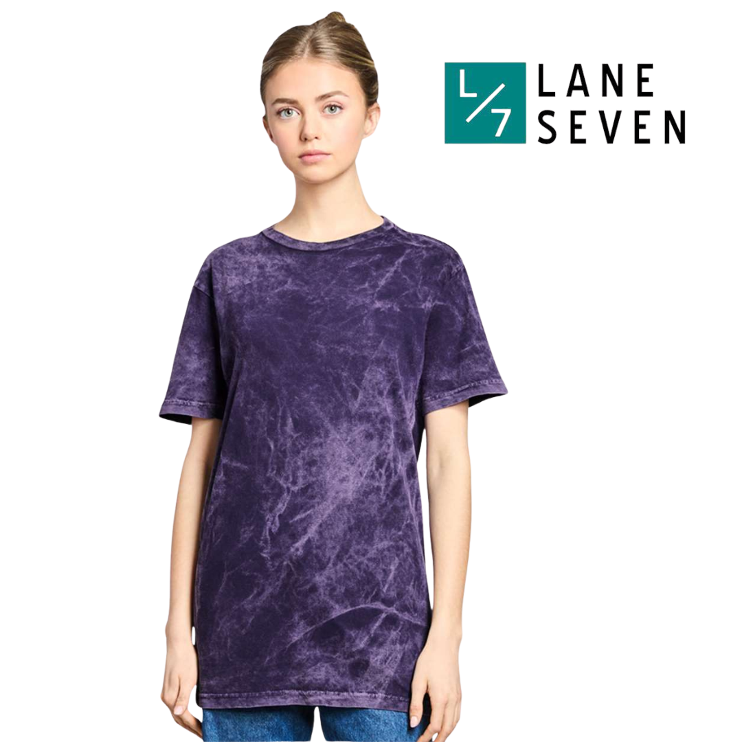 Lane Seven Vintage Wash Unisex T-Shirt Soft Ringspun Cotton