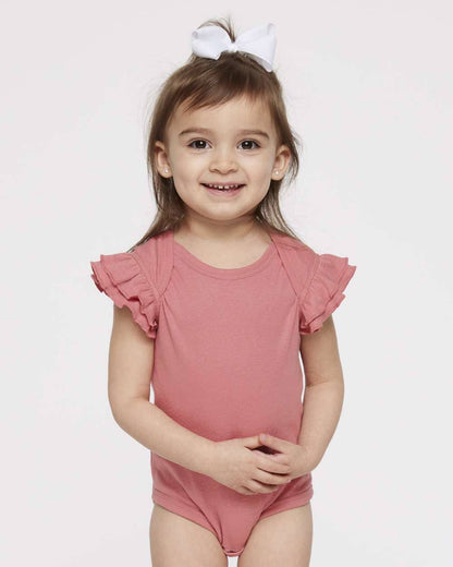 Infant Flutter Sleeve Cotton Bodysuit – Soft Baby One-Piece