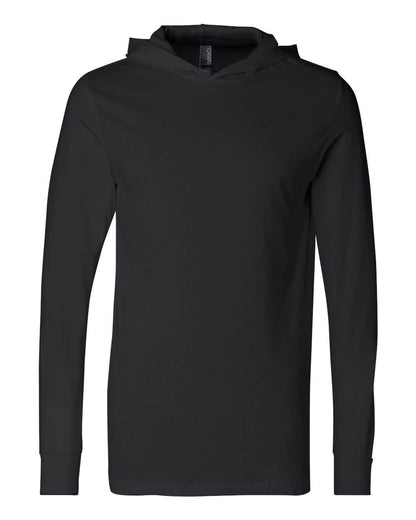 Unisex Jersey Hooded Long Sleeve Tee – Lightweight Comfort
