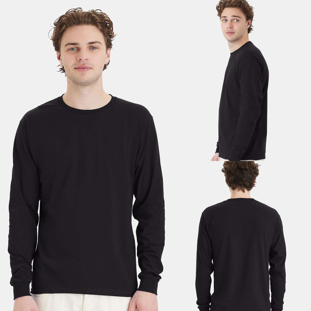Long Sleeve Top | 100% Cotton Essential Comfort Tee