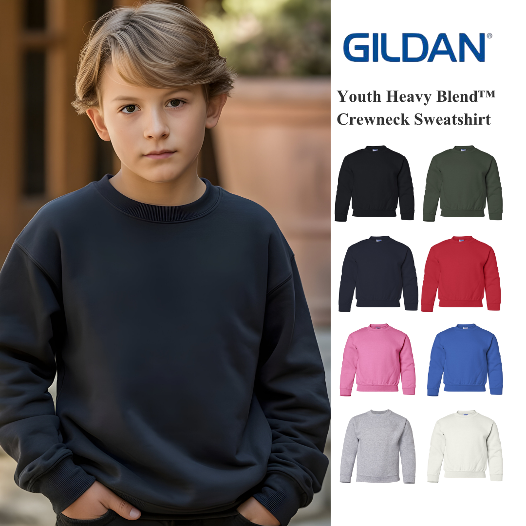 Gildan Youth Unisex Heavy Blend Crewneck Sweatshirt