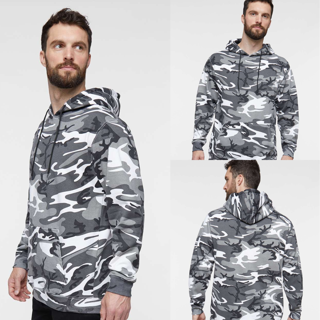 Unisex Camo Fleece Hoodie – Urban Woodland Pullover