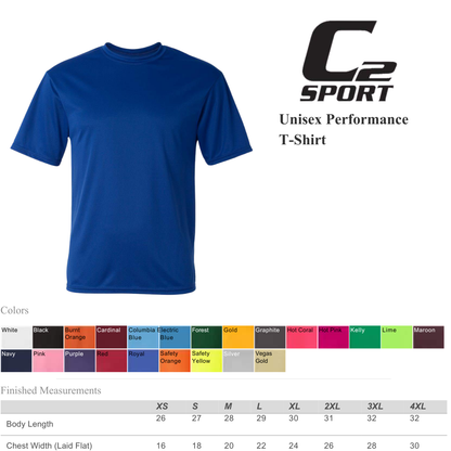 Unisex C2 Sport Athletic Performance Team & Training T-Shirt