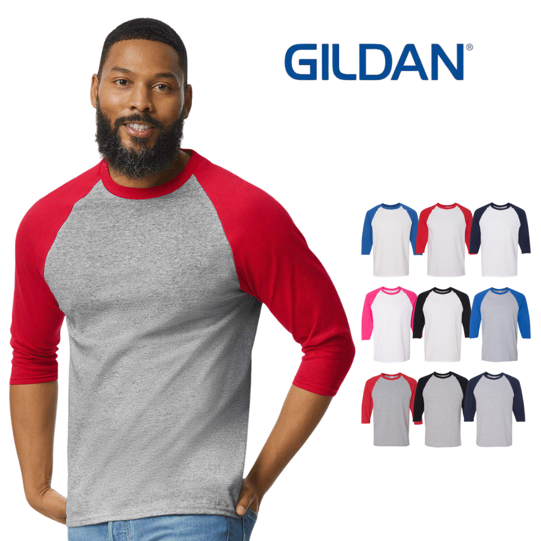 Unisex 3/4 Sleeve Raglan T-Shirt – Heavy Cotton Classic Fit