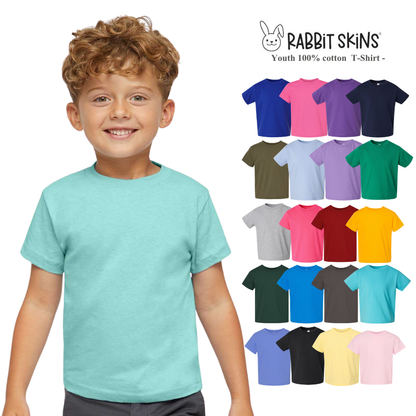 Rabbit Skins Kids Short Sleeve Cotton Jersey T-Shirt