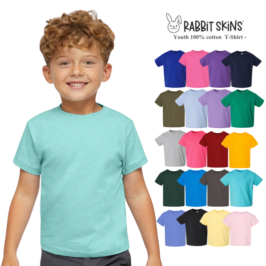 Rabbit Skins Kids Short Sleeve Cotton Jersey T-Shirt