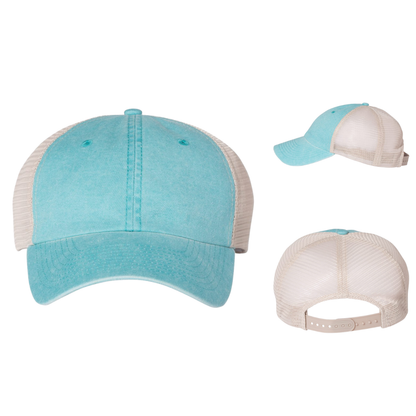 Vintage Style Pigment-Dyed Trucker Hat – Adjustable Fit