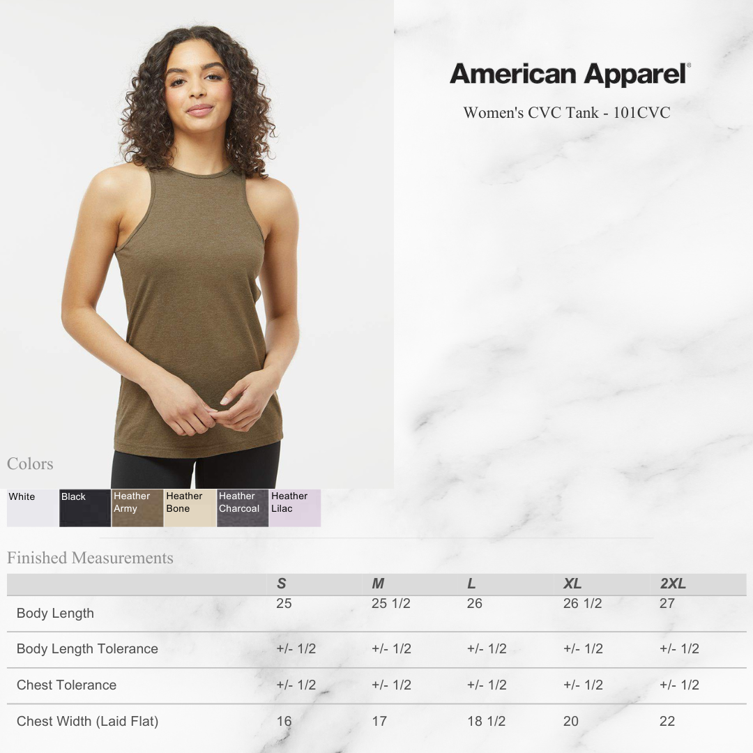 American Apparel Women’s CVC Tank | Shaped Fit Soft Cotton