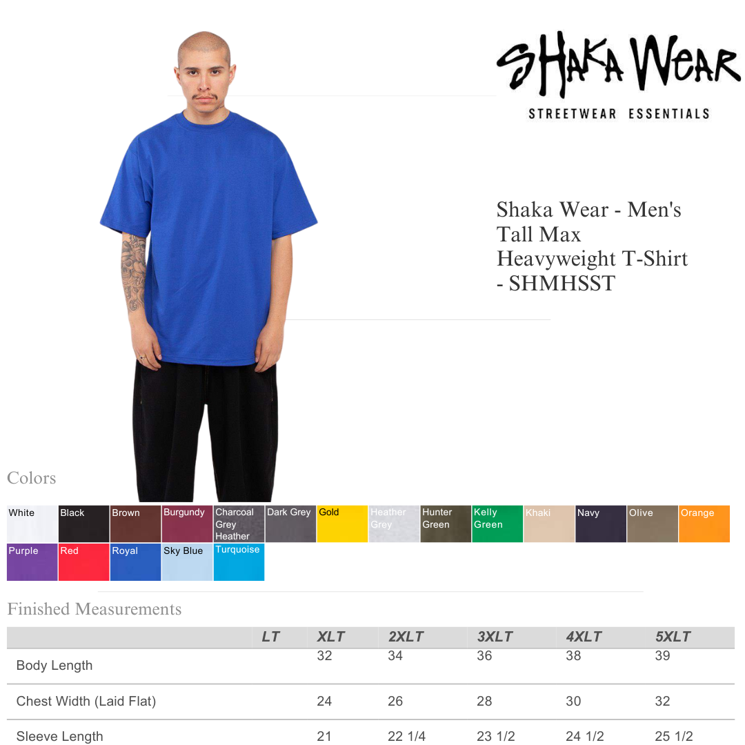 Men’s Tall Heavyweight T-Shirt – Wholesale Streetwear