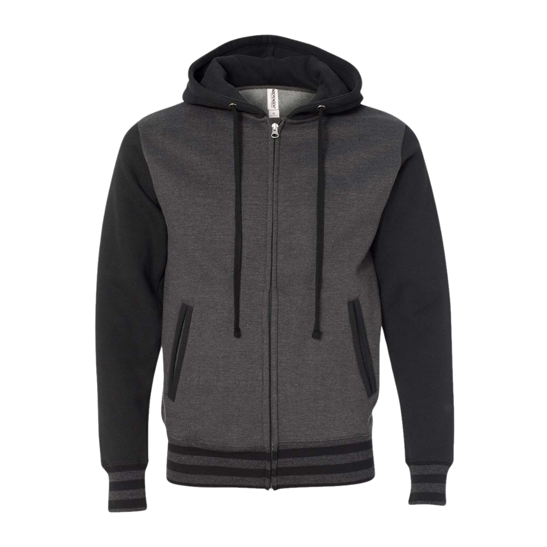 Heavyweight Varsity Full-Zip Hoodie | Unisex Slim Fit