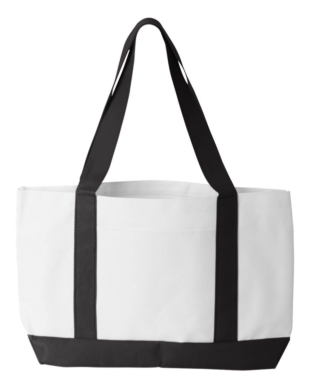 Classic Canvas-Feel Tote | Large Carry Bag with Exterior Poc