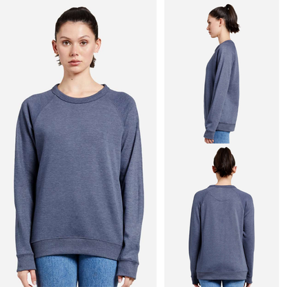 Lane Seven Unisex Lightweight Loopback Terry Crewneck