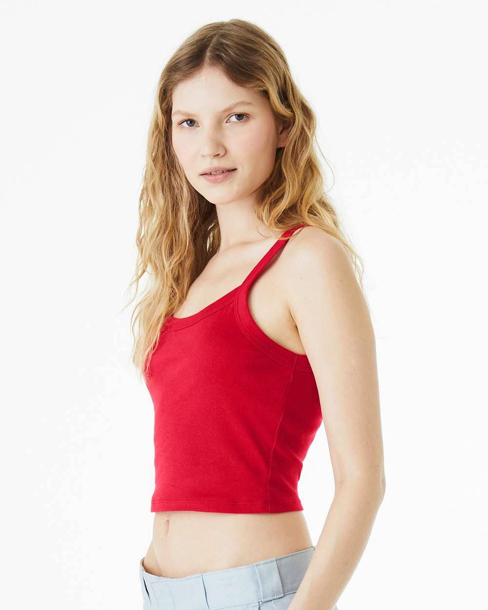 BELLA + CANVAS Women’s Micro Rib Spaghetti Strap Tank Top