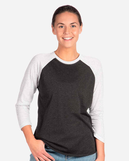 Next Level Unisex Everyday Unisex 3/4 Sleeve Raglan Tee
