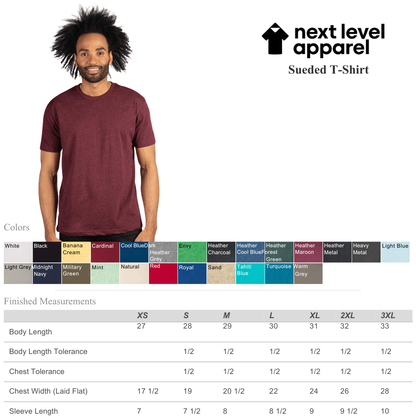 Unisex Sueded T-Shirt – Ultra Soft Smooth Lightweight Feel