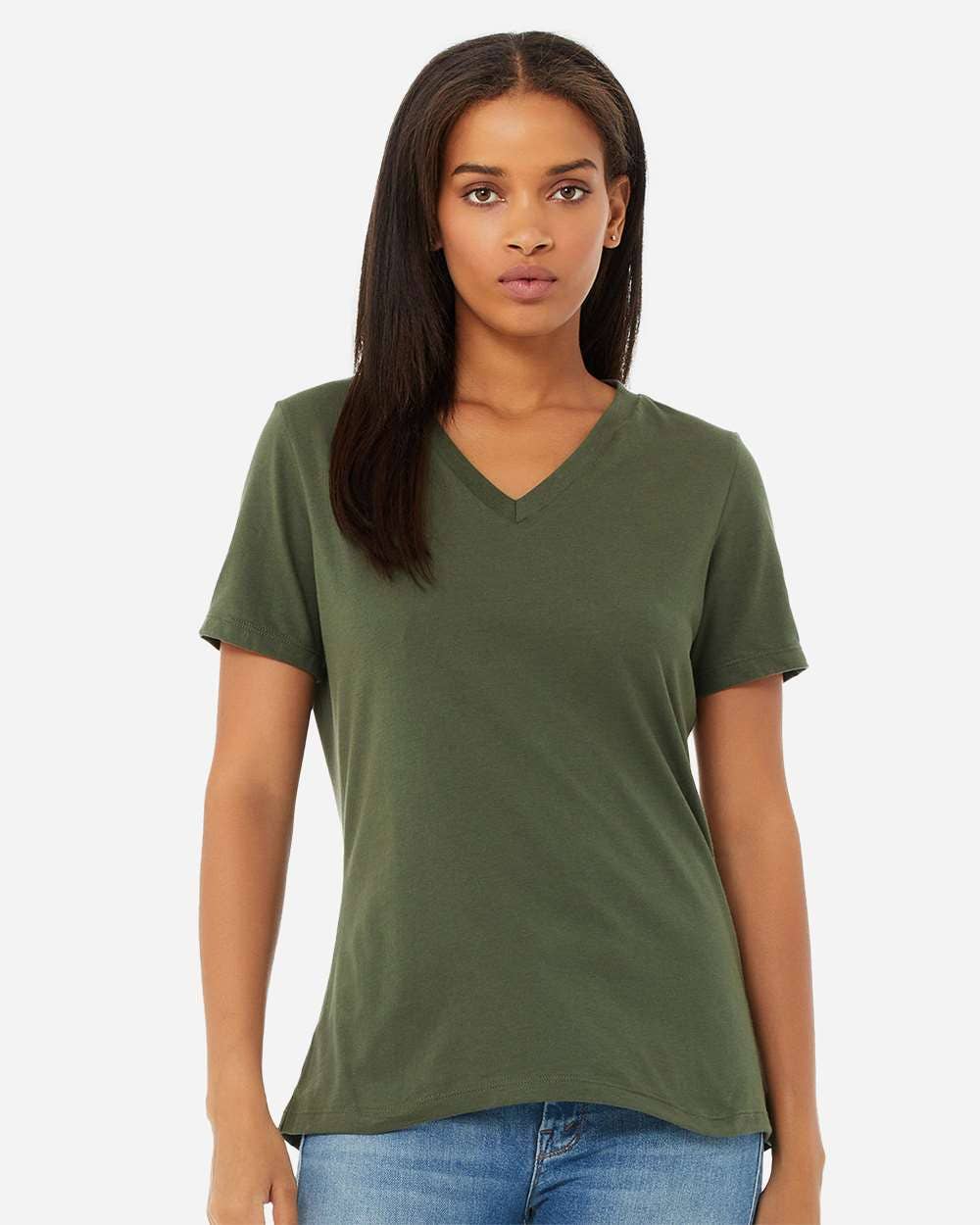 BELLA + CANVAS Women’s Relaxed V-Neck Tee – Lightweight Tee