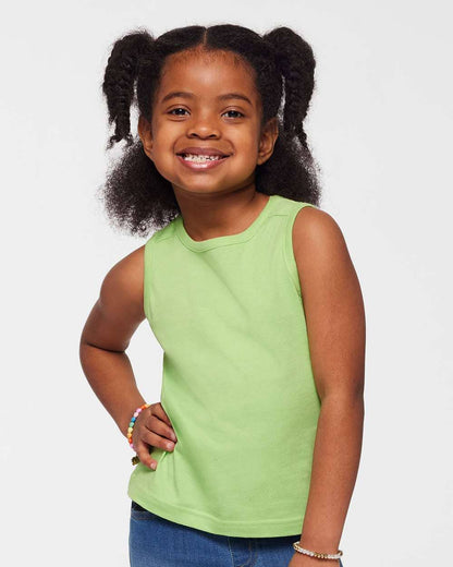 Rabbit Skins Toddler Fine Jersey Tank Top Soft Cotton Sleeve
