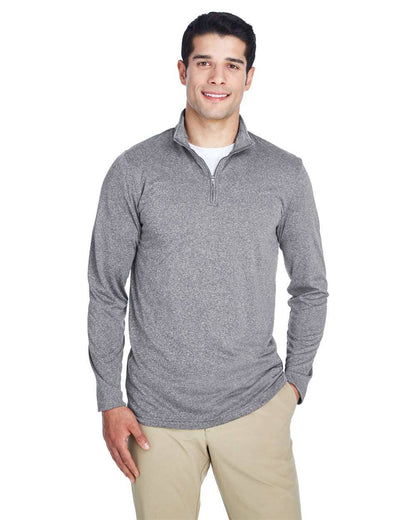 Men’s Heathered Performance Quarter-Zip Pullover | UltraClub